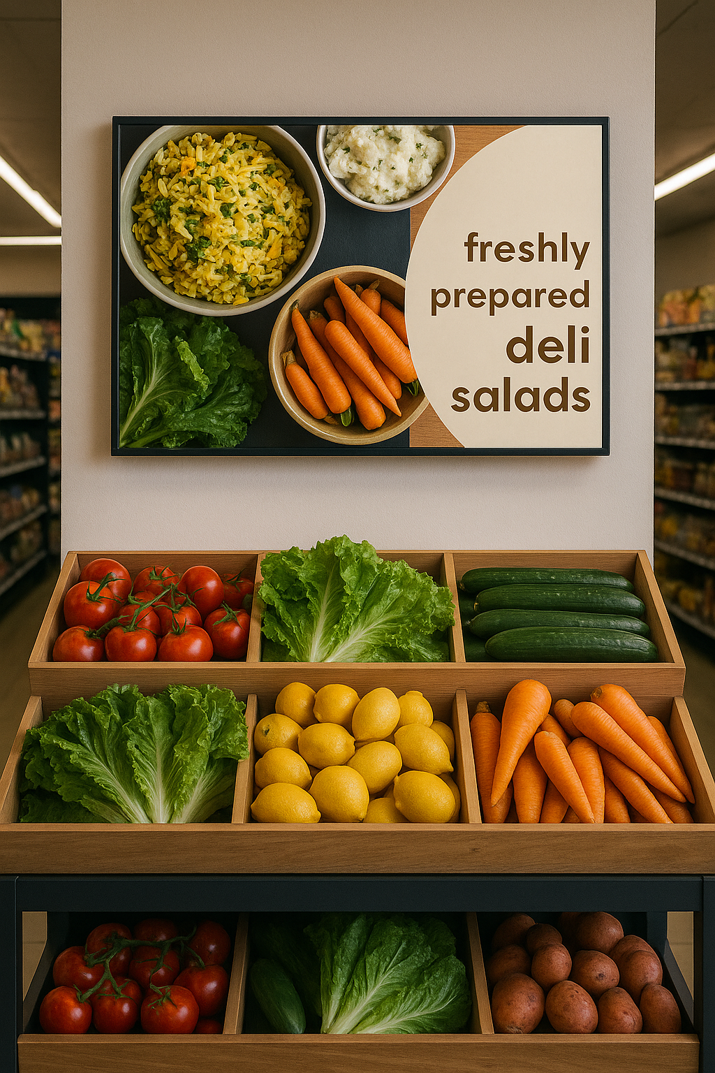 digital-signage-solution-supermarket-vegetable