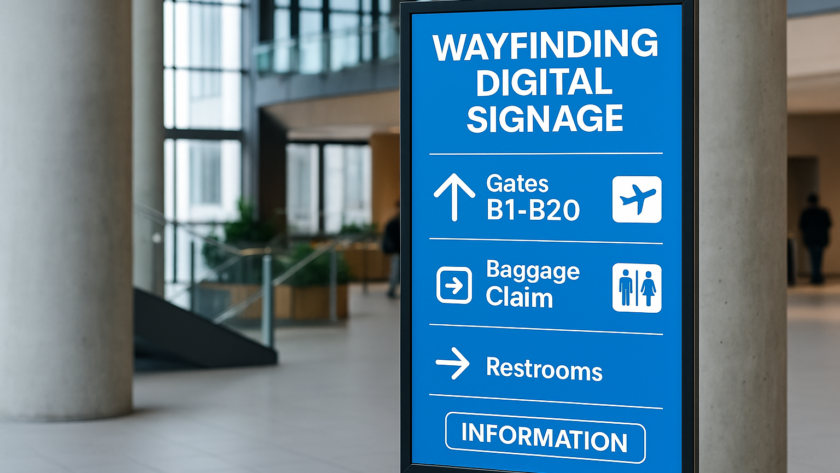 wayfinding digital signage information