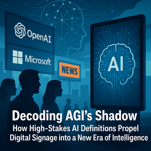 Decoding AGI's Shadow: How High-Stakes AI Definitions Propel Digital Signage into a New Era of Intelligence