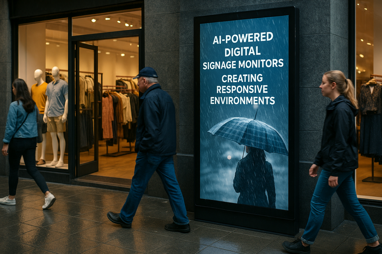 Digital signage monitors using computer vision and analytics
