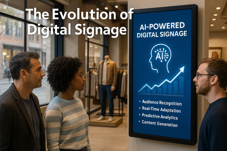 Outdoor digital signage with AI delivering real-time content