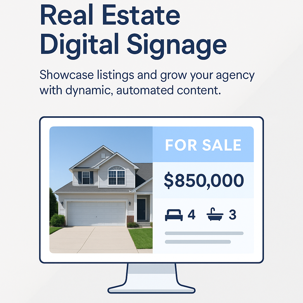 Dynamic property listing cards with photos, price guide and open-home times