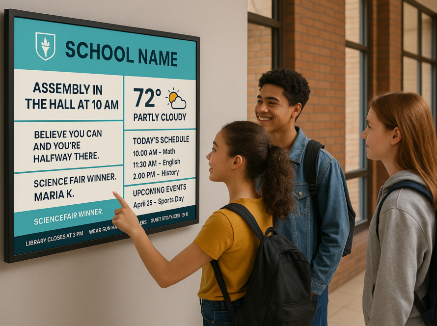 digital signage school