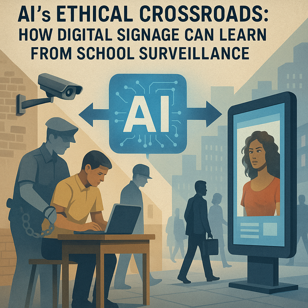AI's Ethical Crossroads: How Digital Signage Can Learn from School Surveillance