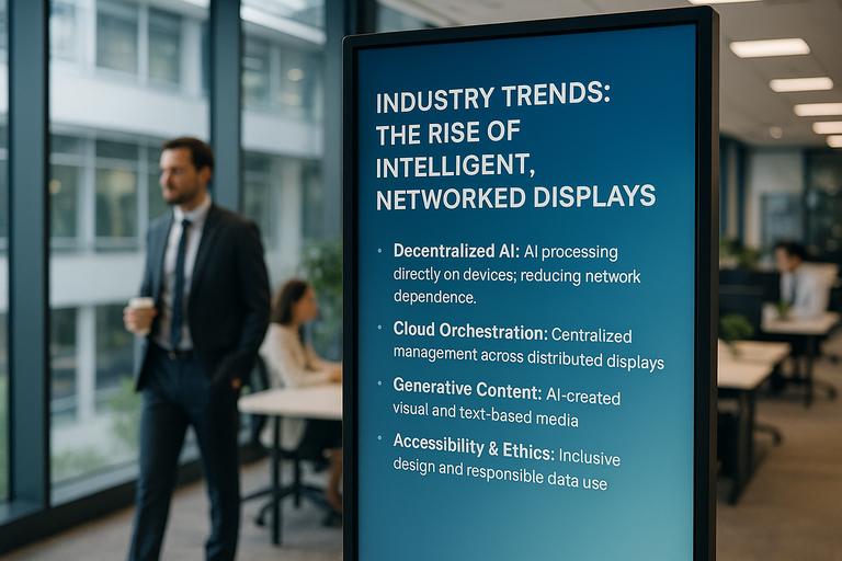 Industry trends in intelligent and networked digital signage displays