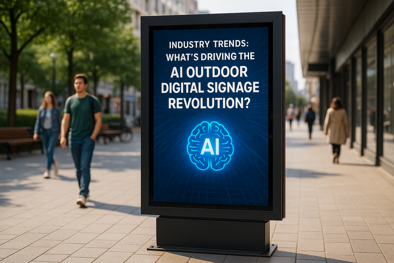 Industry trends fueling AI outdoor digital signage revolution