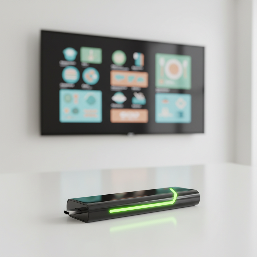 Sign Inspire digital signage app running on Android TV