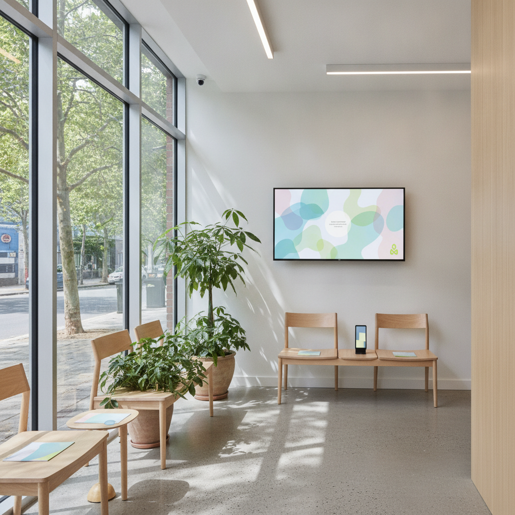 Digital signage in a Melbourne medical clinic