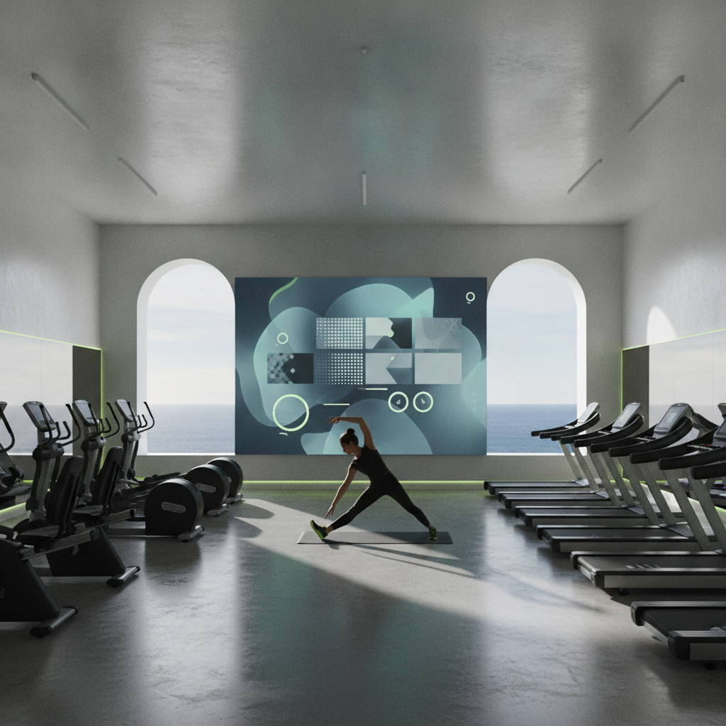 Digital signage in a Sydney fitness studio