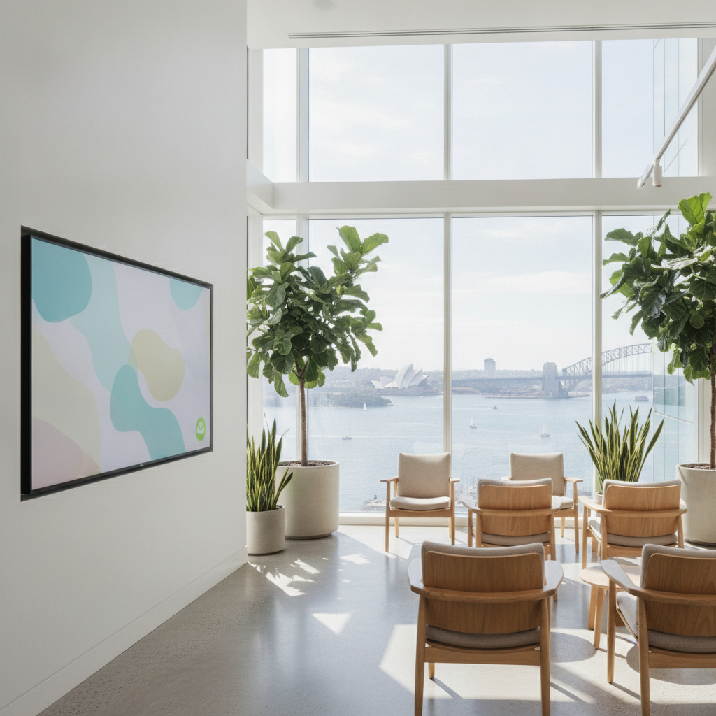 Digital signage in a Sydney clinic