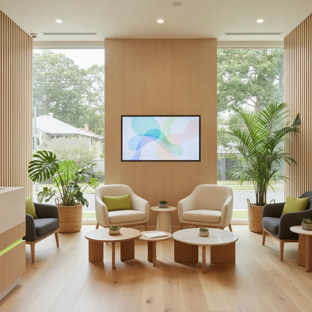 Brisbane medical clinic waiting-room digital screen
